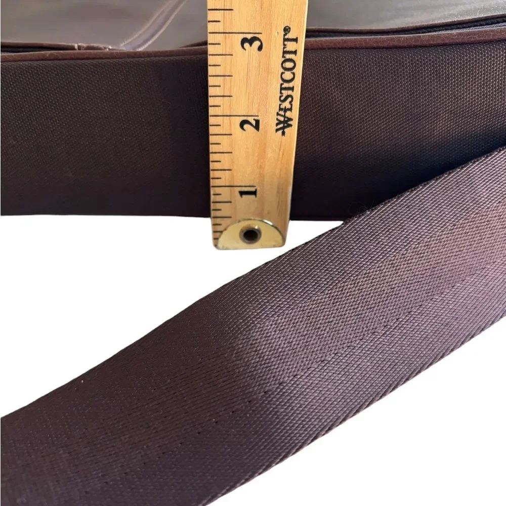 Boconi Brown Leather Laptop Bag w/RFID Pocket